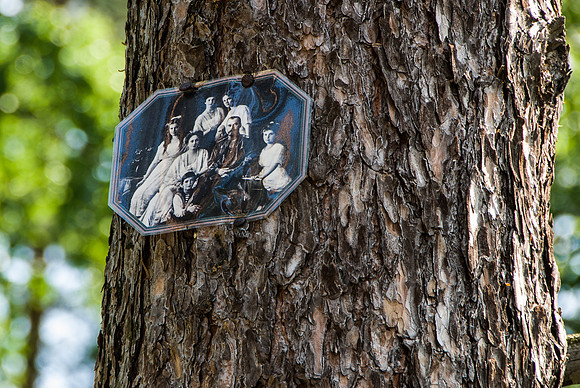 Photo of the Romanov family at Ganina Yama, near Ekaterinburg